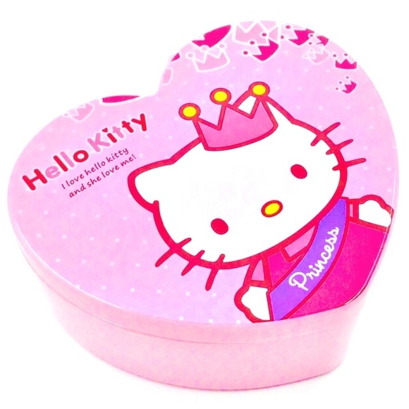 Hello Kitty Large Heart Jewelry Box Pink Princess - Picture 1 of 7